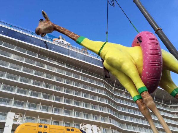Royal Caribbean Adds Giant Giraffe to Anthem of the Seas