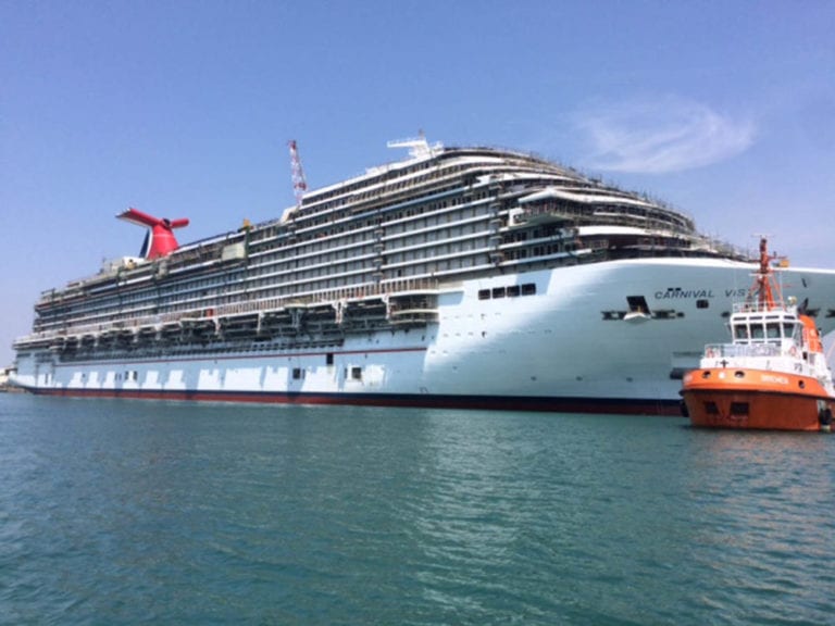Carnival Vista Floated Out: One Step Closer to Completion