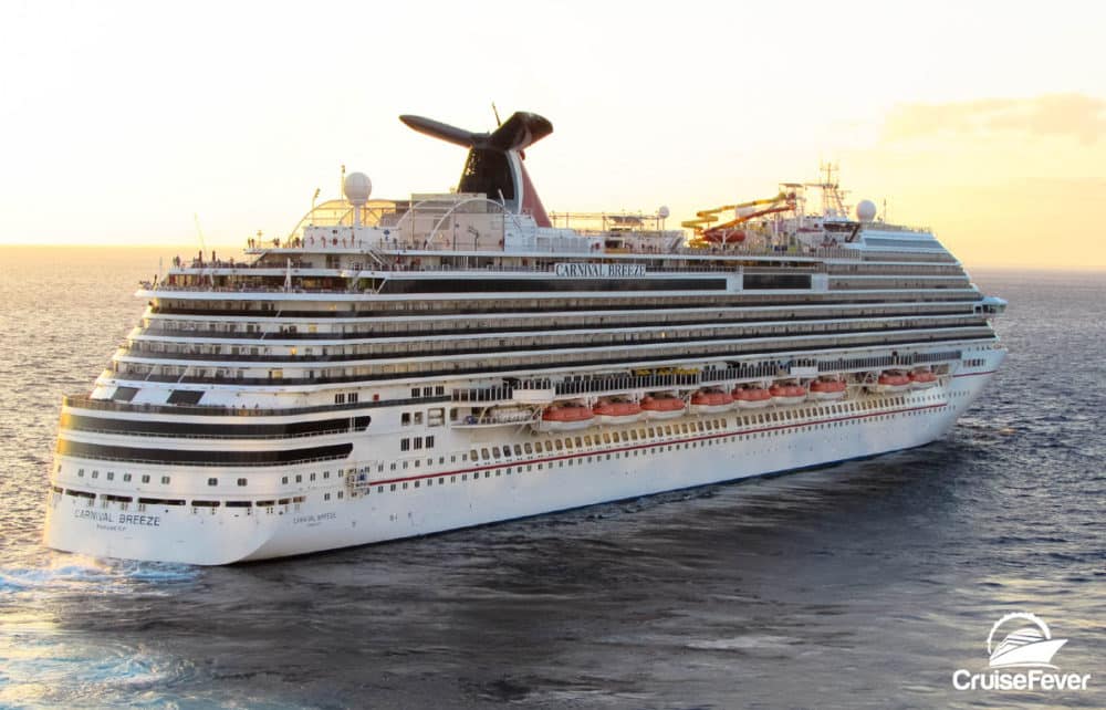 carnival cruise ships names and sizes