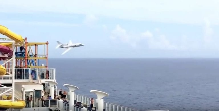 Video: Plane Buzzes Norwegian Cruise Ship in Bermuda