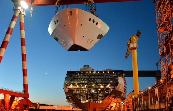 Construction Photos of the World’s Largest Cruise Ship, Symphony of the Seas