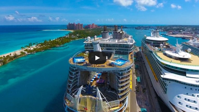 Amazing Drone Video of Cruise Ships in Nassau, Bahamas