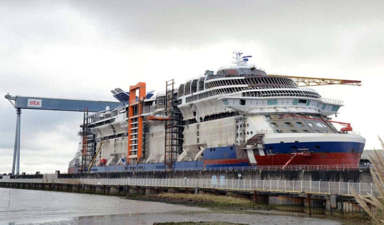 2018’s Most Anticipated New Cruise Ship Floats Out of Dry Dock