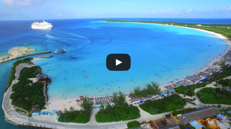 Gorgeous Drone Video of Half Moon Cay, Private Cruise Island in the Bahamas