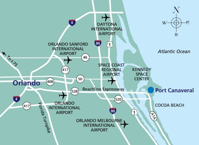port canaveral cruise terminal to mco