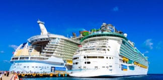 Royal Caribbean cruise ships in port