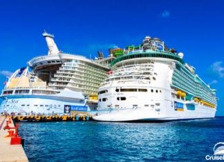 Royal Caribbean cruise ships in port