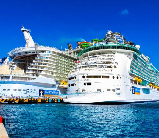 Royal Caribbean cruise ships in port