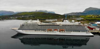 Viking sky cruise ship drone