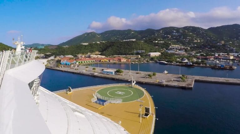 Video: How a Giant Cruise Ship Enters a Narrow Port in the Caribbean