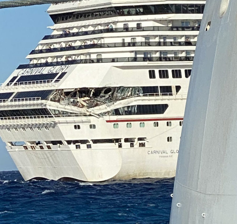 Carnival Cruise Line Ships Collide in Cozumel