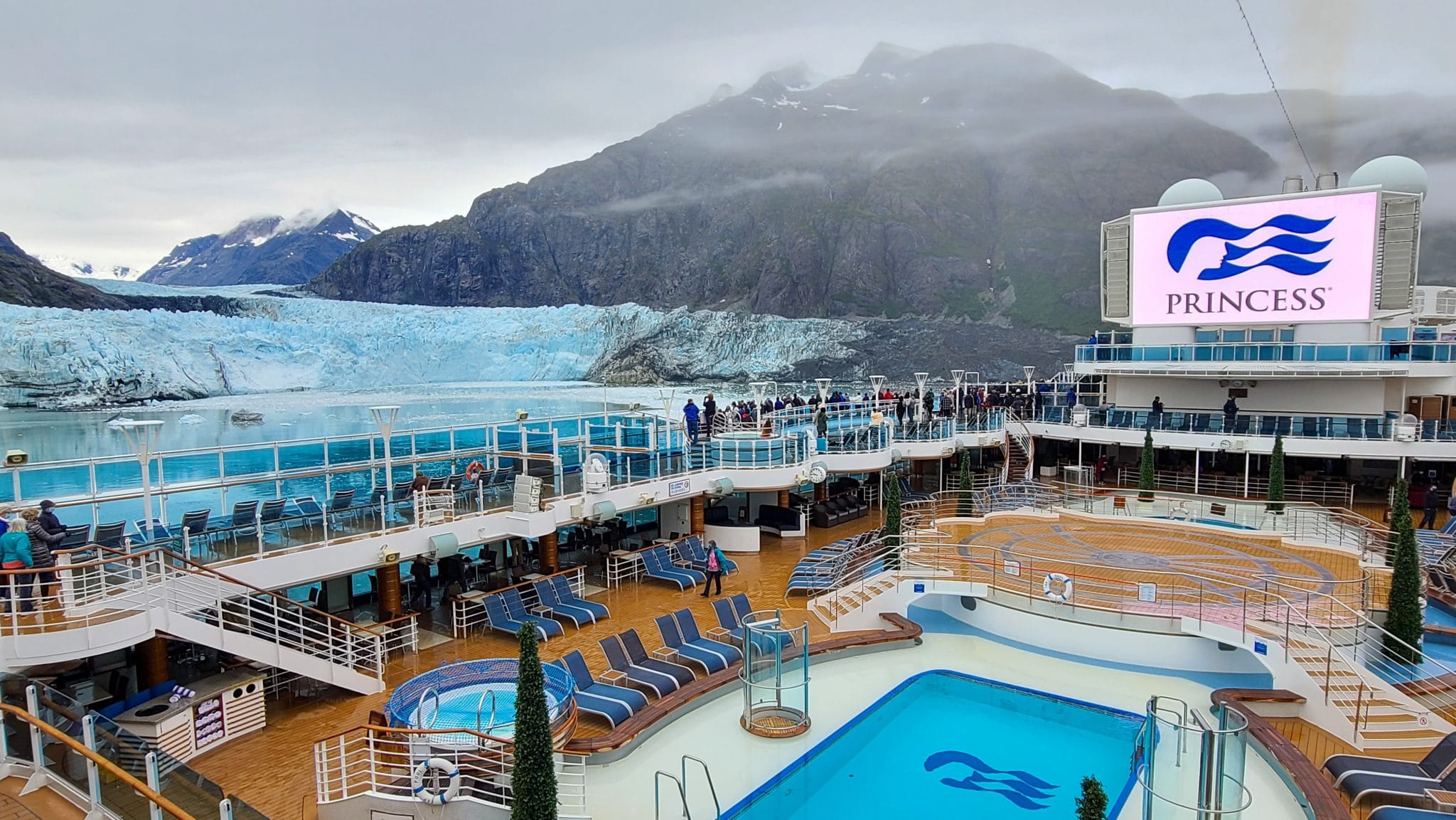 Princess cruise ship in Glacier Bay Alaska