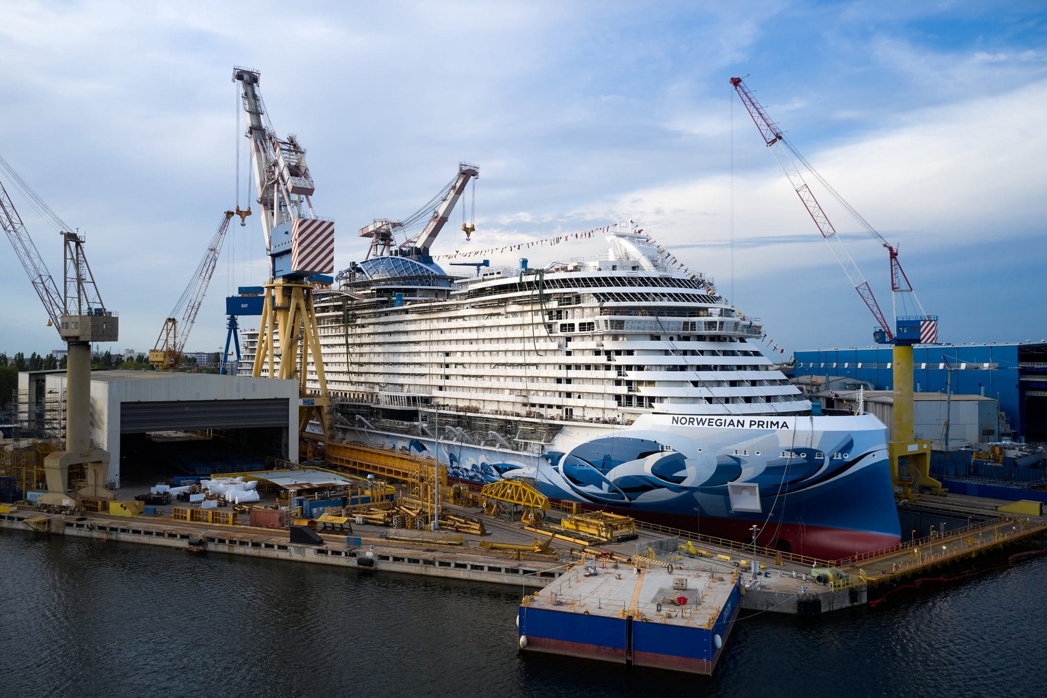 Norwegian Cruise Line's Next New Ship Completes Construction Milestone