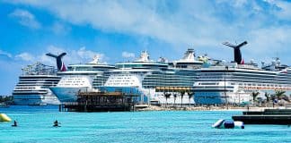 cruise ships docked in Nassau, Bahamas