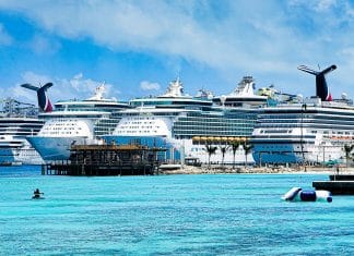 cruise ships docked in Nassau, Bahamas