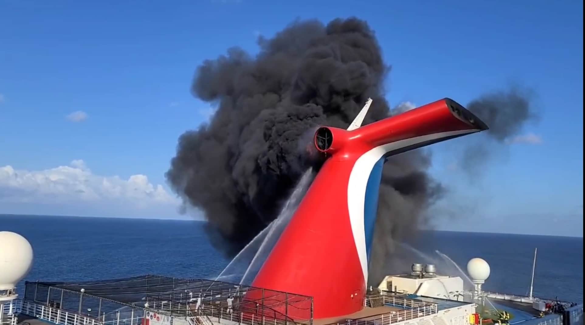 carnival cruise fin on fire
