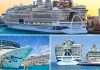 Multiple cruise ships in grid showing Star of the Seas, Icon of the Seas and Norwegian Epic