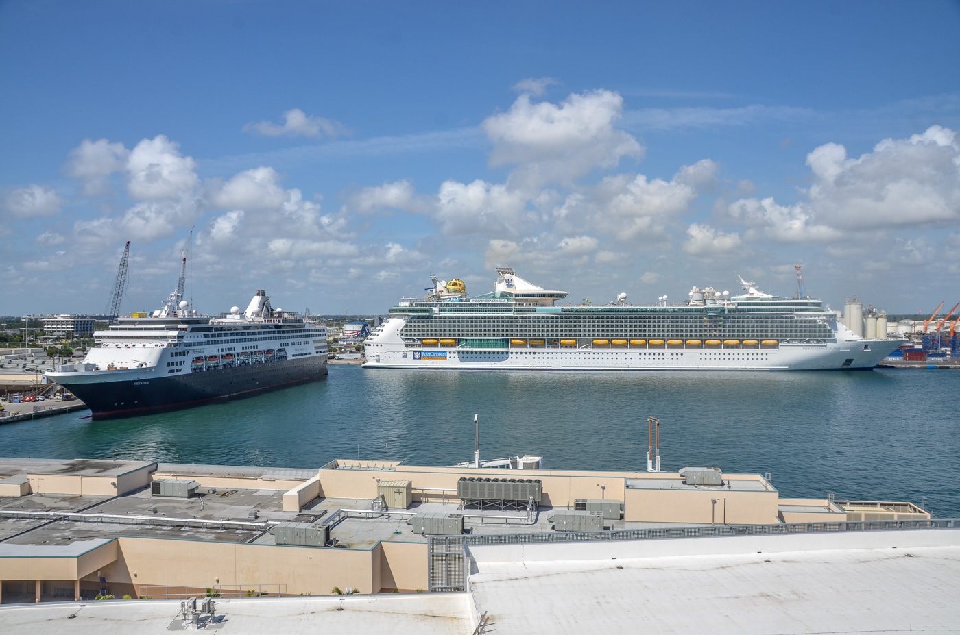 royal caribbean and holland america in port everglades