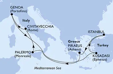 11 night mediterranean cruise itinerary