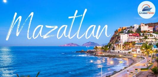 Coast of Mazatlan at night