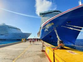 Two ships in Costa Maya - Allure of the Seas and Carnival Celebration(1)