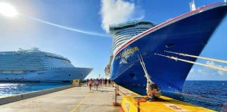 Two ships in Costa Maya - Allure of the Seas and Carnival Celebration(1)