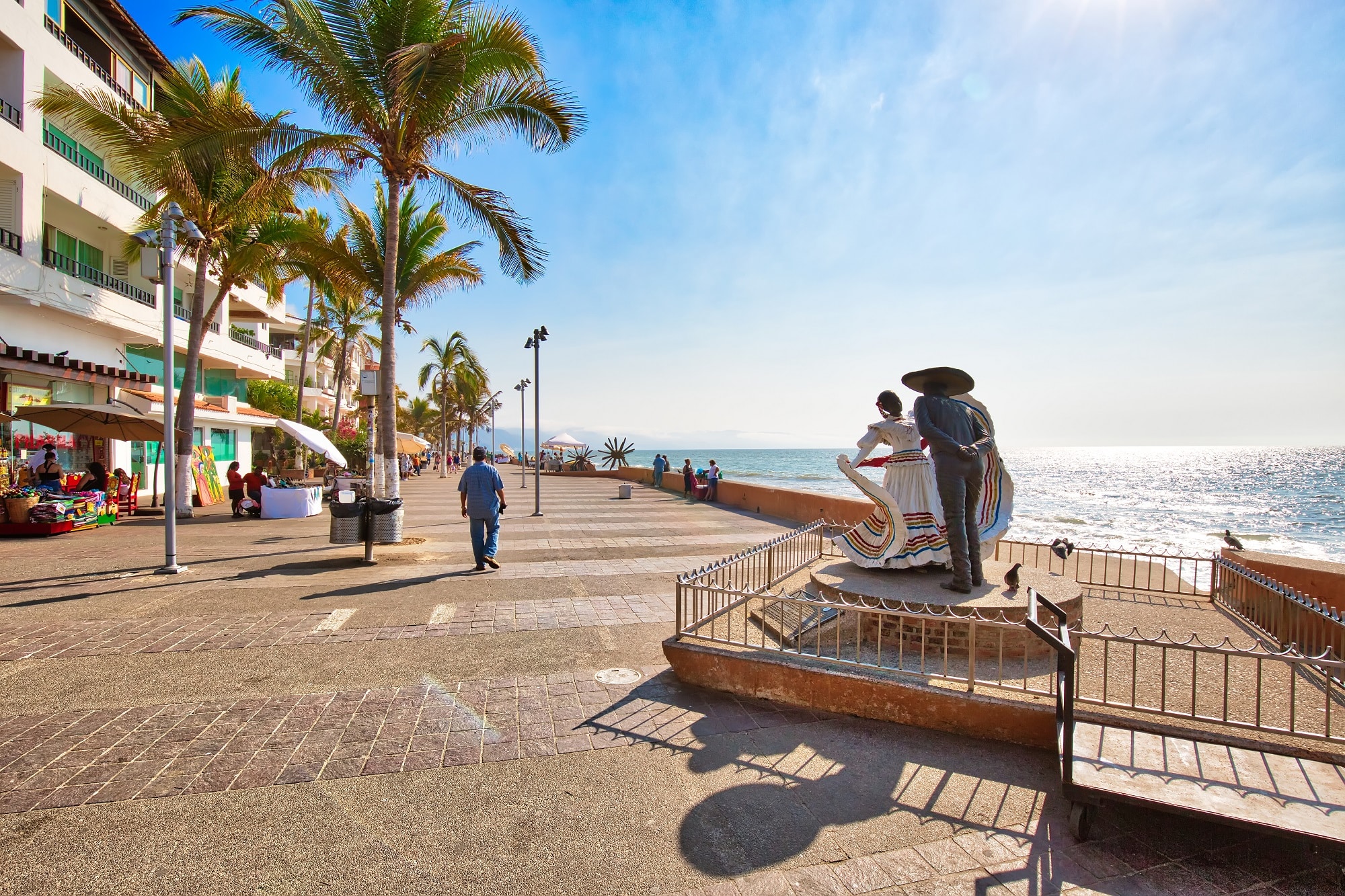 sculptures alone the Malecon boardwalk in Puerto Vallarta