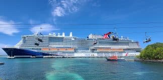 Carnival cruise ship in Grand Turk