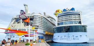 Royal Caribbean cruise ships in CocoCay, Bahamas