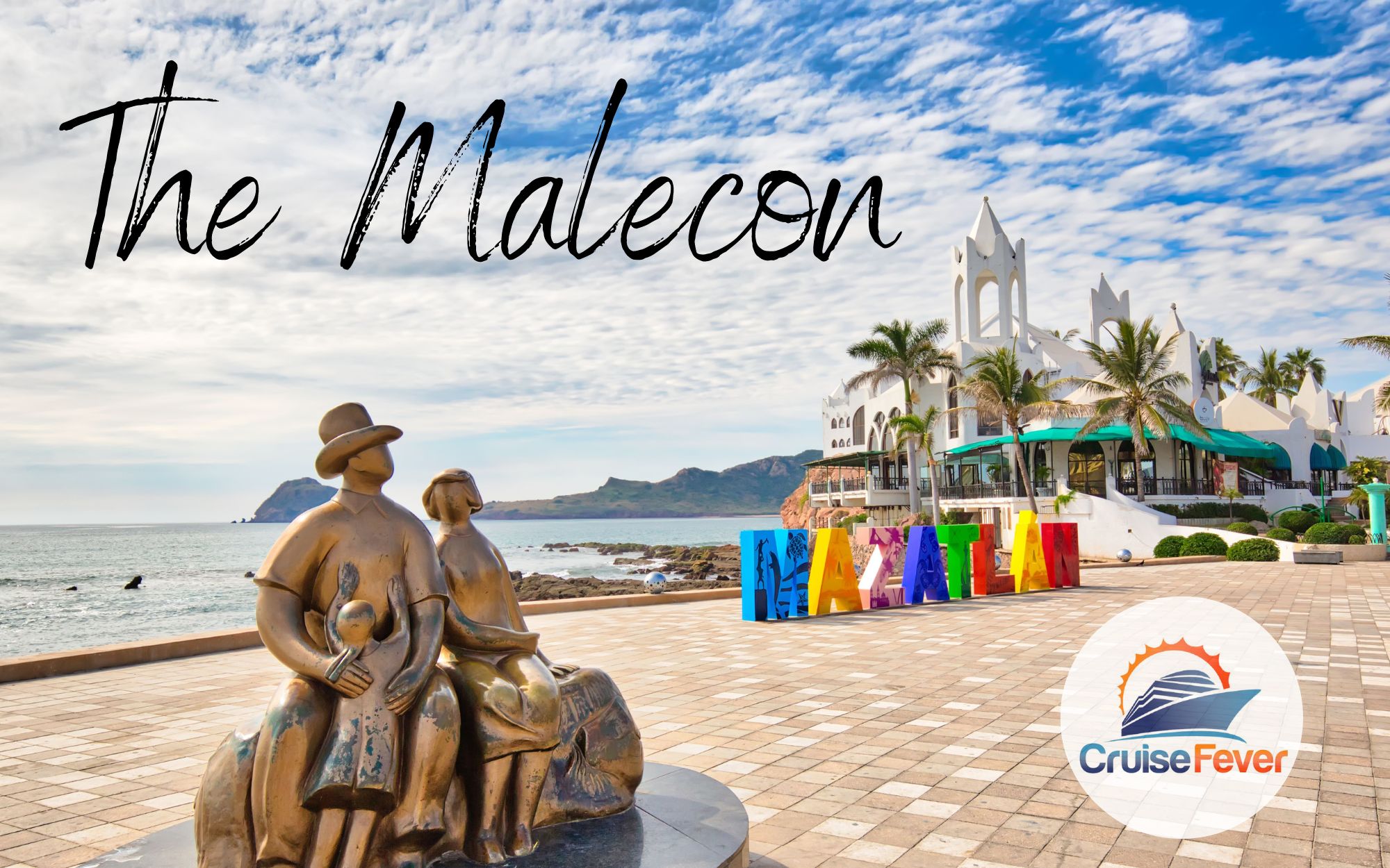 the sculptures and buildings around the malecon