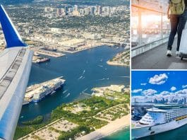 reasons not to fly on the embarkation day of your cruise, Fort Lauderdale from airplane