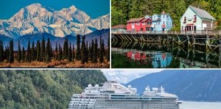 images of denali, ketchikan and a princess cruise ship in alaska