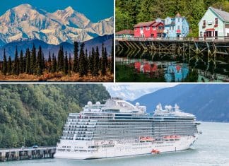 images of denali, ketchikan and a princess cruise ship in alaska