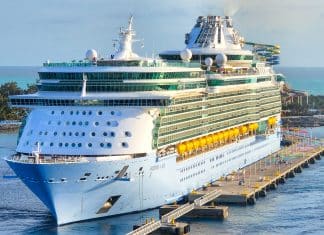 Royal Caribbean cruise ship at CocoCay