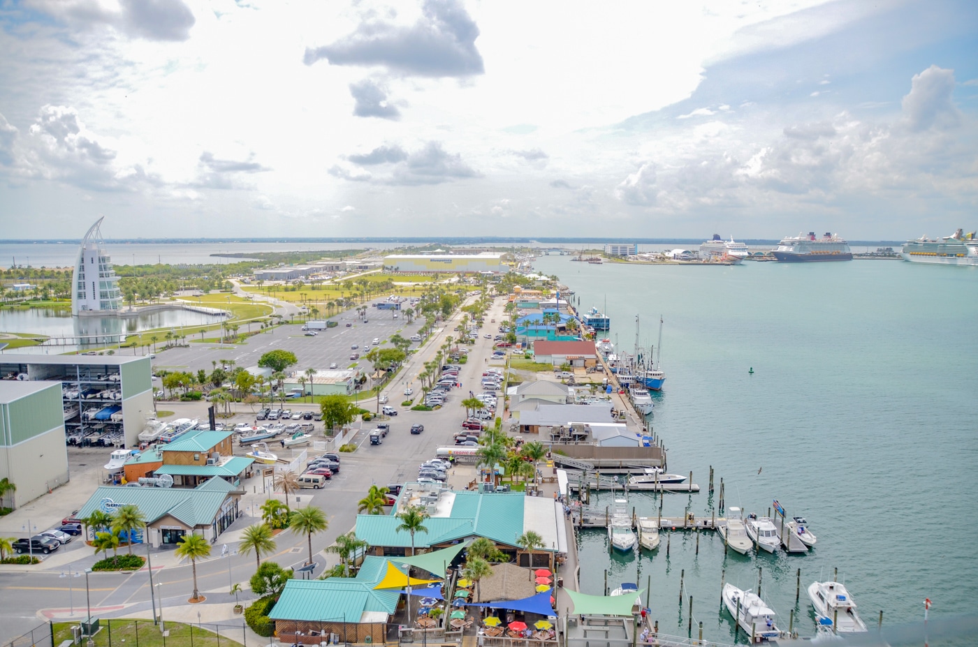 Port Canaveral parking and port area