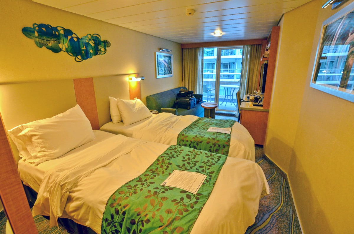 Two beds on Allure of the Seas cabin