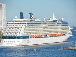 Celebrity Reflection cruise ship sailing out of Fort Lauderdale cruise port