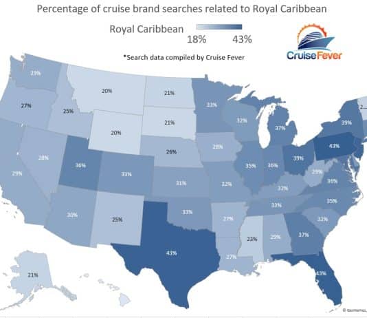 royal caribbean online searches by state