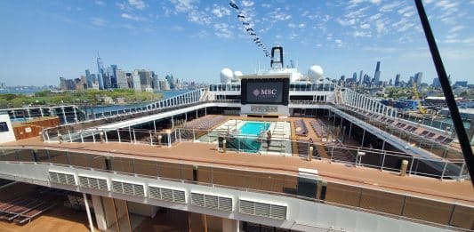 6 Reasons to Take a Cruise from New York City on MSC Meraviglia MSC Meraviglia cruise ship in dock at Brooklyn cruise terminal in New York City