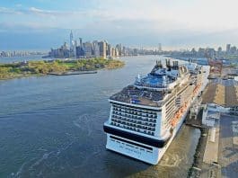 MSC Meraviglia in Brooklyn cruise terminal in New York City