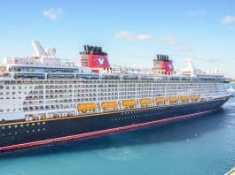 Disney Dream cruise ship sailing out of Port Canaveral