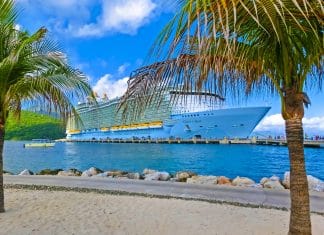 Royal Caribbean cruise ship in Labadee Haiti