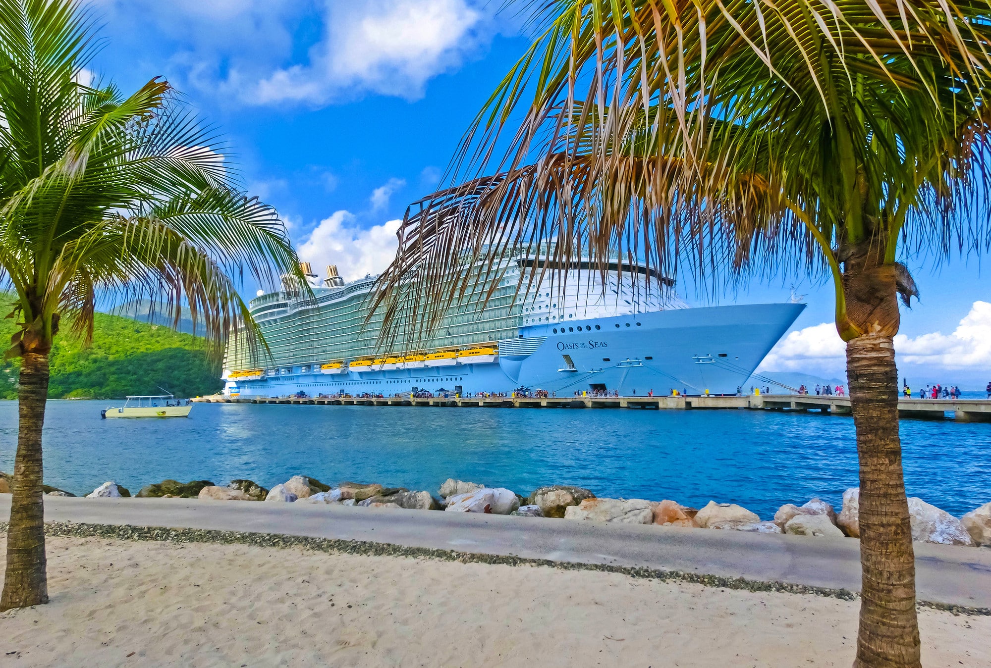 Royal Caribbean cruise ship in Labadee Haiti