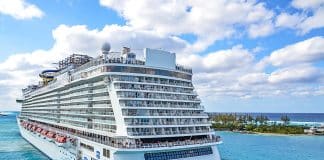 Norwegian Cruise ship in port in Nassau, Bahamas