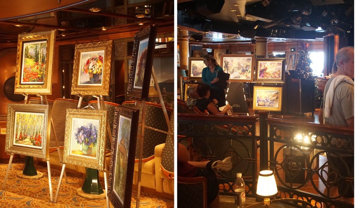 Art auction on a cruise ship