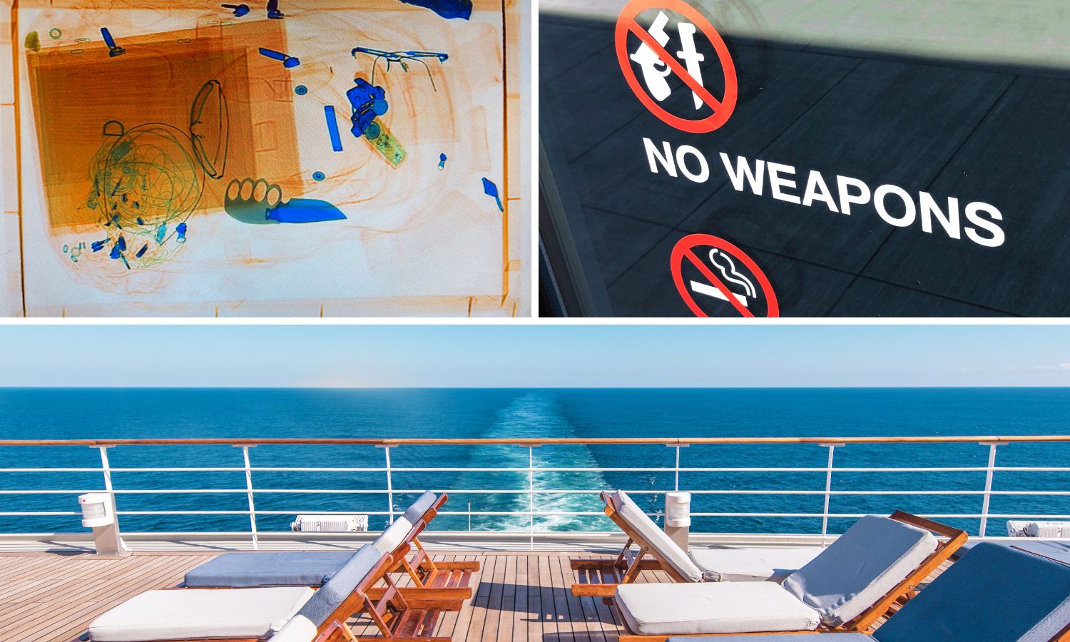 No weapons sign for cruise ship