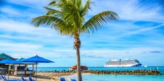Sky Princess at Princess Cays, private island in the Caribbean