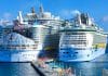 Royal Caribbean cruise ships docked at CocoCay