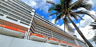 MSC Divina in port in Ocean Cay