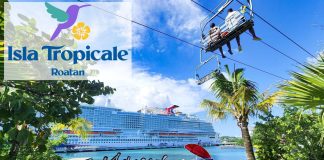 Carnival's Isle Tropicale private destination in Roatan
